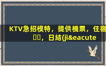 KTV急招模特，提供機票，住宿，日結(jié)